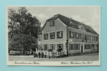 Ansichtskarte AK Geisenheim a Rhein 1950-1970 Hotel Weinhaus Zur Post Straße Architektur Ortsansicht Hessen